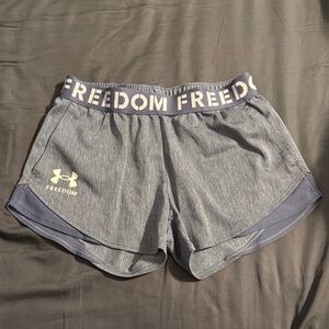 Under Armour Women's Freedom Gray Athletic Shorts